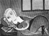 Femme couchée lisant di Picasso